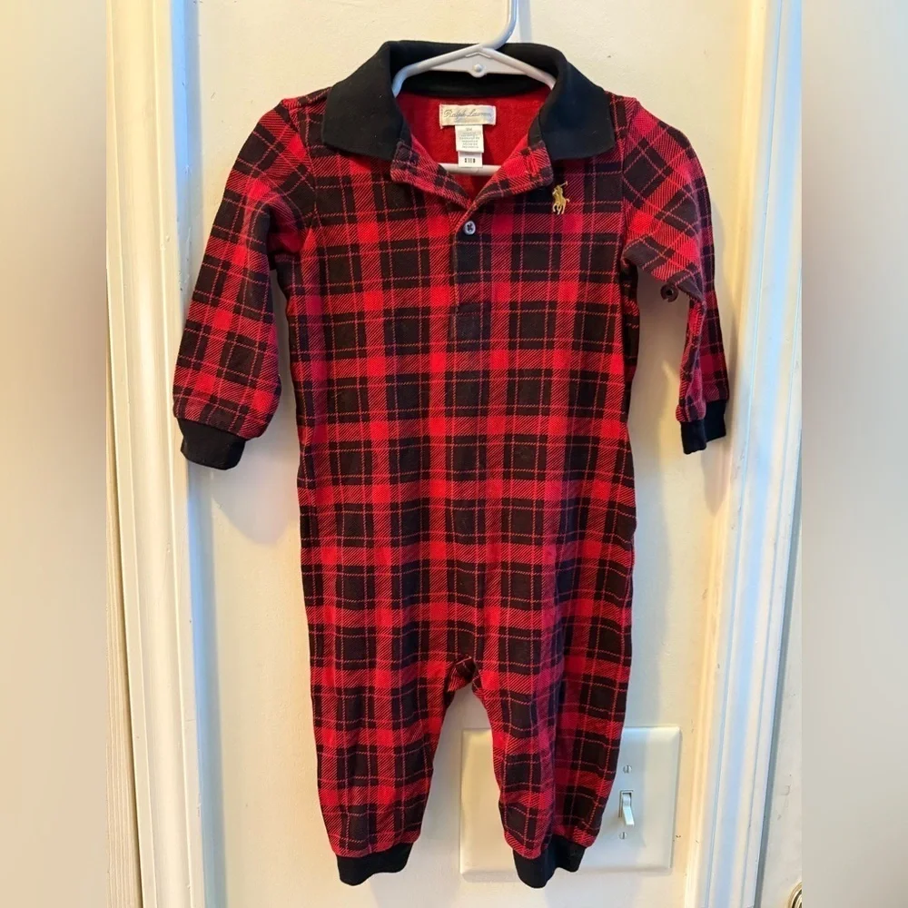 Ralph Lauren Buffalo Plaid Romper